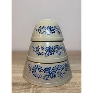 Vintage Homestead Pyrex Nesting Bowls 401 402 403 Farmhouse Cottagecore Granny